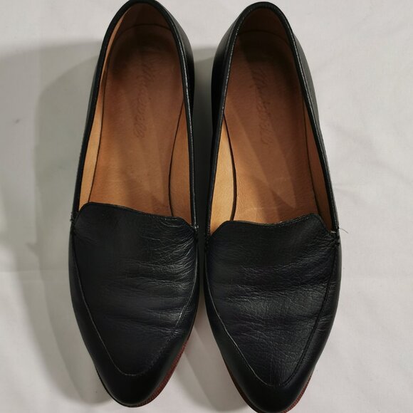 Black Madewell Frances Leather Loafers Size 7 1/2 EUC #31 - Picture 6 of 8